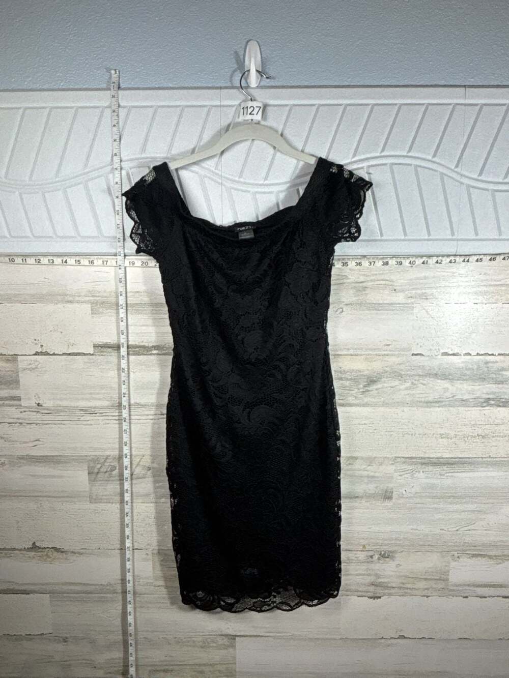 rue21 Dress Size M Black Lace Off The Shoulder Short Sleeve Mini